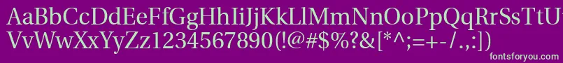 UtopiaRegular Font – Green Fonts on Purple Background