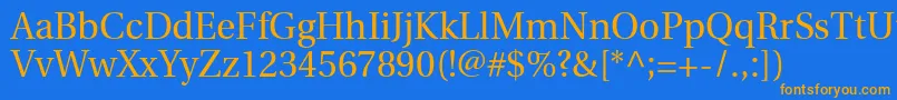 UtopiaRegular Font – Orange Fonts on Blue Background