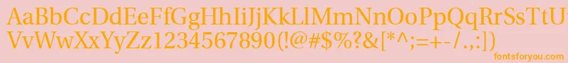 UtopiaRegular Font – Orange Fonts on Pink Background
