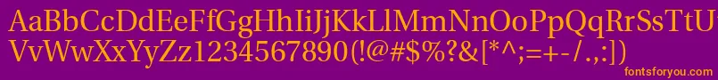 UtopiaRegular Font – Orange Fonts on Purple Background