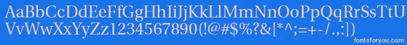 UtopiaRegular Font – Pink Fonts on Blue Background