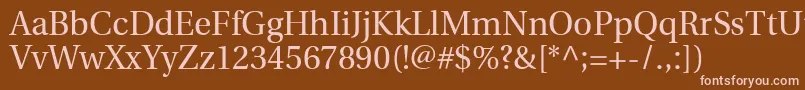 UtopiaRegular Font – Pink Fonts on Brown Background