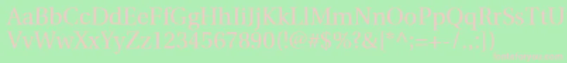 UtopiaRegular Font – Pink Fonts on Green Background
