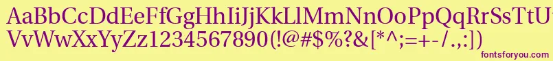 UtopiaRegular Font – Purple Fonts on Yellow Background