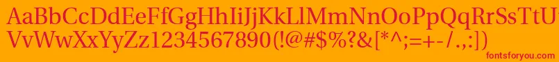 UtopiaRegular Font – Red Fonts on Orange Background