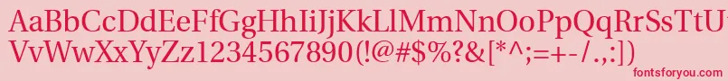 UtopiaRegular Font – Red Fonts on Pink Background