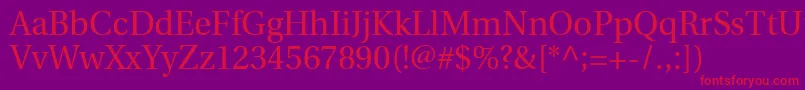 UtopiaRegular Font – Red Fonts on Purple Background