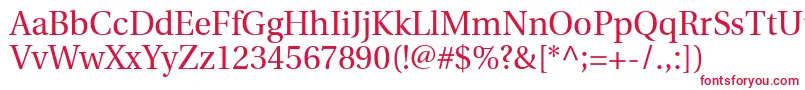 UtopiaRegular Font – Red Fonts on White Background