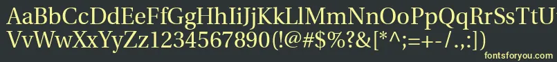 UtopiaRegular Font – Yellow Fonts on Black Background