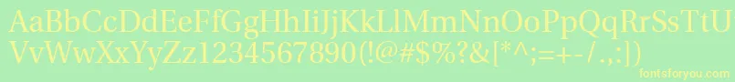 UtopiaRegular Font – Yellow Fonts on Green Background