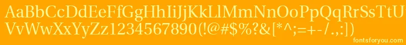 UtopiaRegular Font – Yellow Fonts on Orange Background