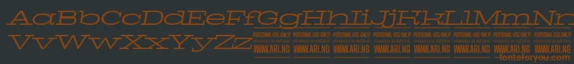 PigeonlightitalPersonal Font – Brown Fonts on Black Background