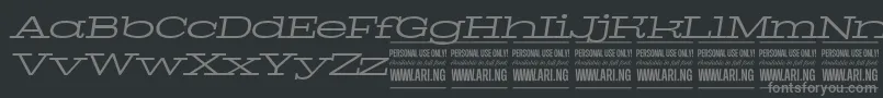 PigeonlightitalPersonal Font – Gray Fonts on Black Background