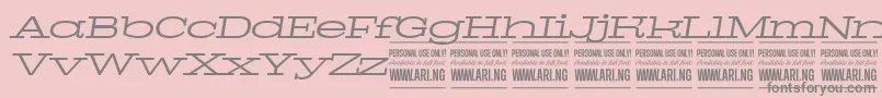 PigeonlightitalPersonal Font – Gray Fonts on Pink Background