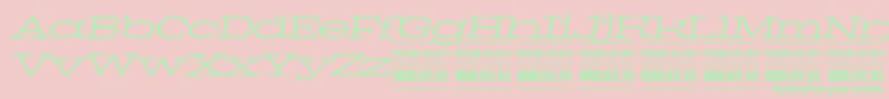 PigeonlightitalPersonal-Schriftart – Grüne Schriften auf rosa Hintergrund