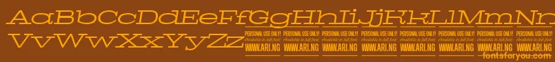 PigeonlightitalPersonal Font – Orange Fonts on Brown Background