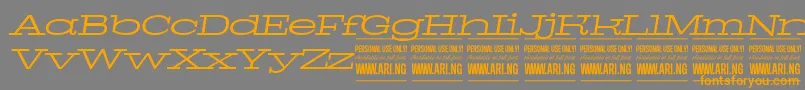 PigeonlightitalPersonal Font – Orange Fonts on Gray Background