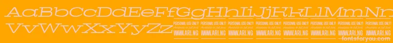 PigeonlightitalPersonal Font – Pink Fonts on Orange Background