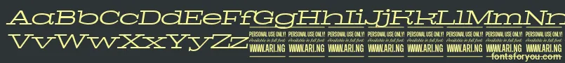 PigeonlightitalPersonal Font – Yellow Fonts on Black Background