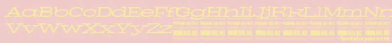 PigeonlightitalPersonal-Schriftart – Gelbe Schriften auf rosa Hintergrund