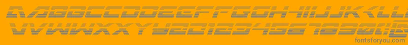 Wildcard31gradital-Schriftart – Graue Schriften auf orangefarbenem Hintergrund