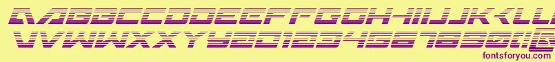 Wildcard31gradital Font – Purple Fonts on Yellow Background