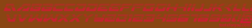 Wildcard31gradital-Schriftart – Rote Schriften auf braunem Hintergrund