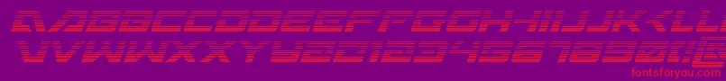Wildcard31gradital-fontti – punaiset fontit violetilla taustalla