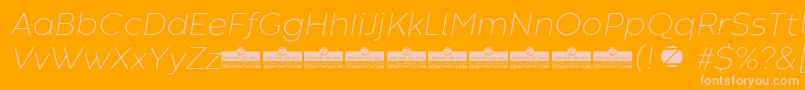 CodecWarmExtralightItalicTrial Font – Pink Fonts on Orange Background