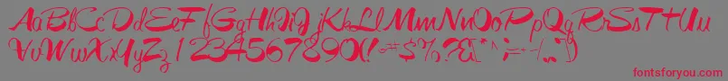 Galacticfuss72Regular Font – Red Fonts on Gray Background
