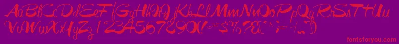 Galacticfuss72Regular Font – Red Fonts on Purple Background