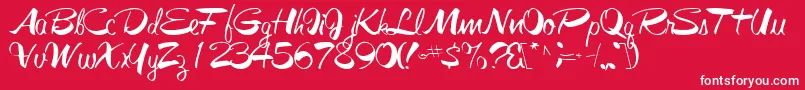 Galacticfuss72Regular Font – White Fonts on Red Background