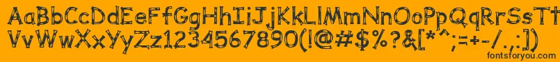 DalmataDreamBold Font – Black Fonts on Orange Background