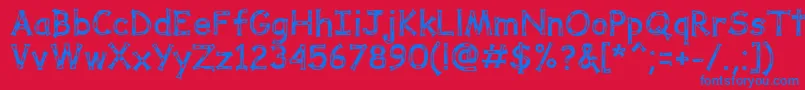 DalmataDreamBold Font – Blue Fonts on Red Background