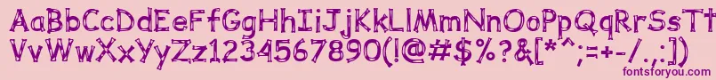 DalmataDreamBold Font – Purple Fonts on Pink Background