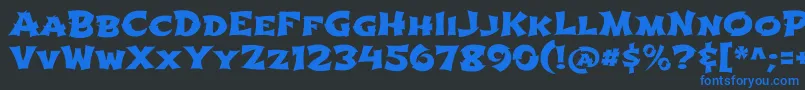 ShojumaruRegular Font – Blue Fonts on Black Background