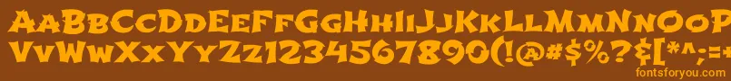 ShojumaruRegular Font – Orange Fonts on Brown Background