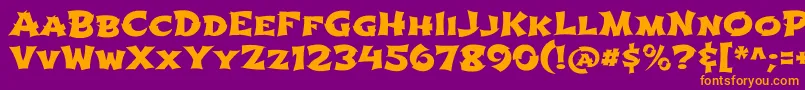 ShojumaruRegular Font – Orange Fonts on Purple Background