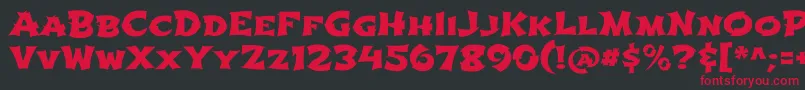 ShojumaruRegular Font – Red Fonts on Black Background