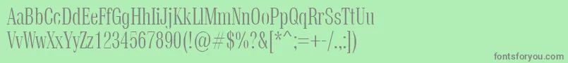 フォントVetren – 緑の背景に灰色の文字