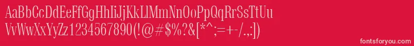 Vetren Font – Pink Fonts on Red Background