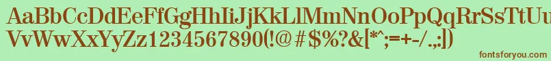 ValenciaDemibold Font – Brown Fonts on Green Background