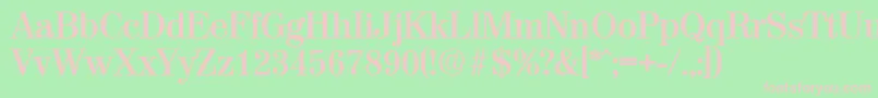 ValenciaDemibold Font – Pink Fonts on Green Background