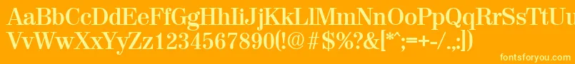 ValenciaDemibold Font – Yellow Fonts on Orange Background