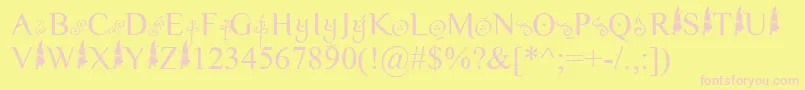 Yellowmagician Font – Pink Fonts on Yellow Background