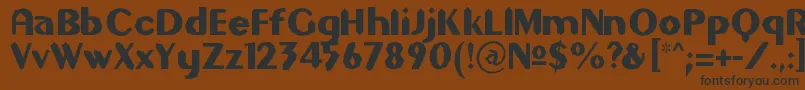 Gilgons-Schriftart – Schwarze Schriften auf braunem Hintergrund