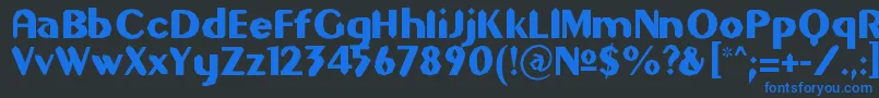 Gilgons Font – Blue Fonts on Black Background