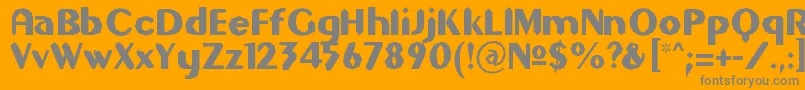 フォントGilgons – オレンジの背景に灰色の文字