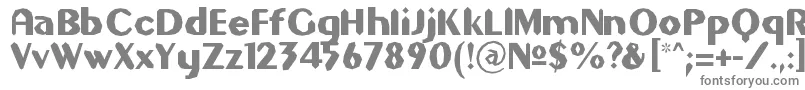 フォントGilgons – 白い背景に灰色の文字