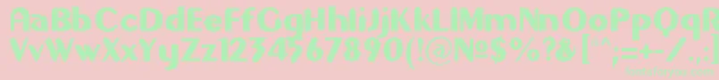 Gilgons Font – Green Fonts on Pink Background